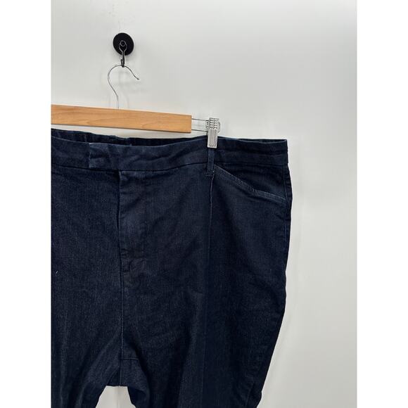 Modcloth Dark Wash Denim Jeans Skinny Women Size 26R Front Pleat Cotton Stretch - Picture 4 of 8